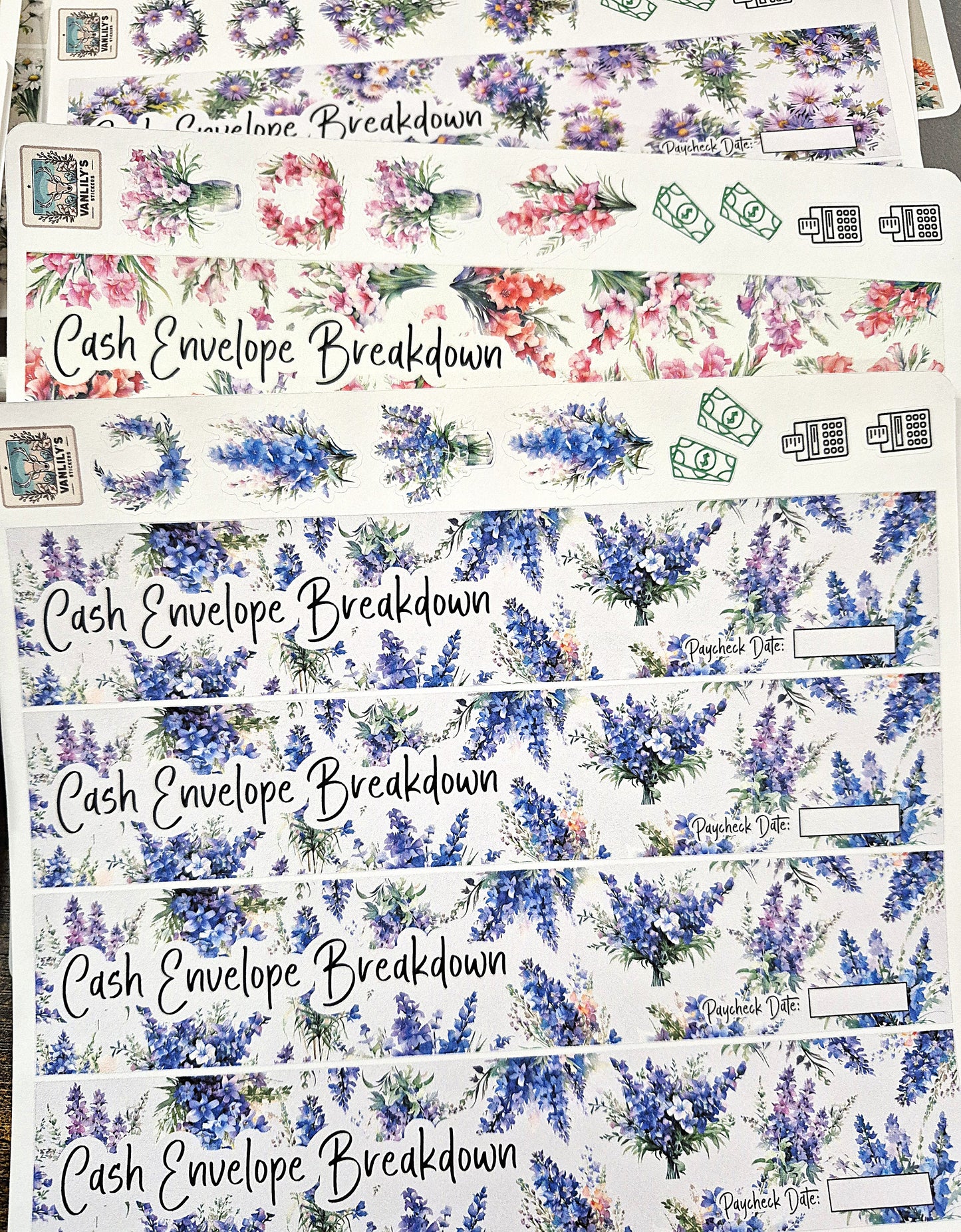 TBM BBP Workbook Sticker Kit, 12 or 6 Month Bundle, Birth Month Flowers Theme