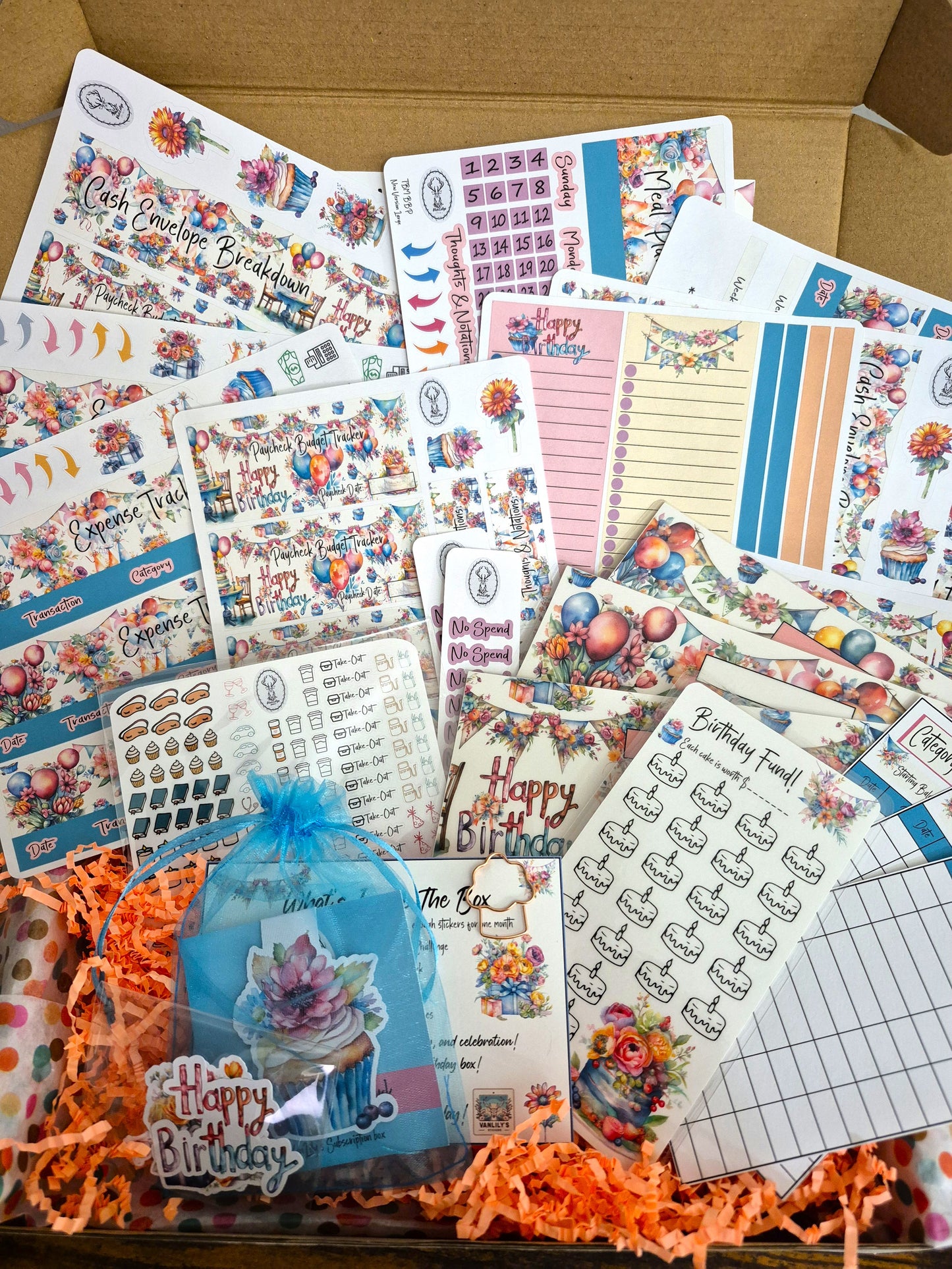 TBM BBP Workbook Sticker Kit, Birthday Box!