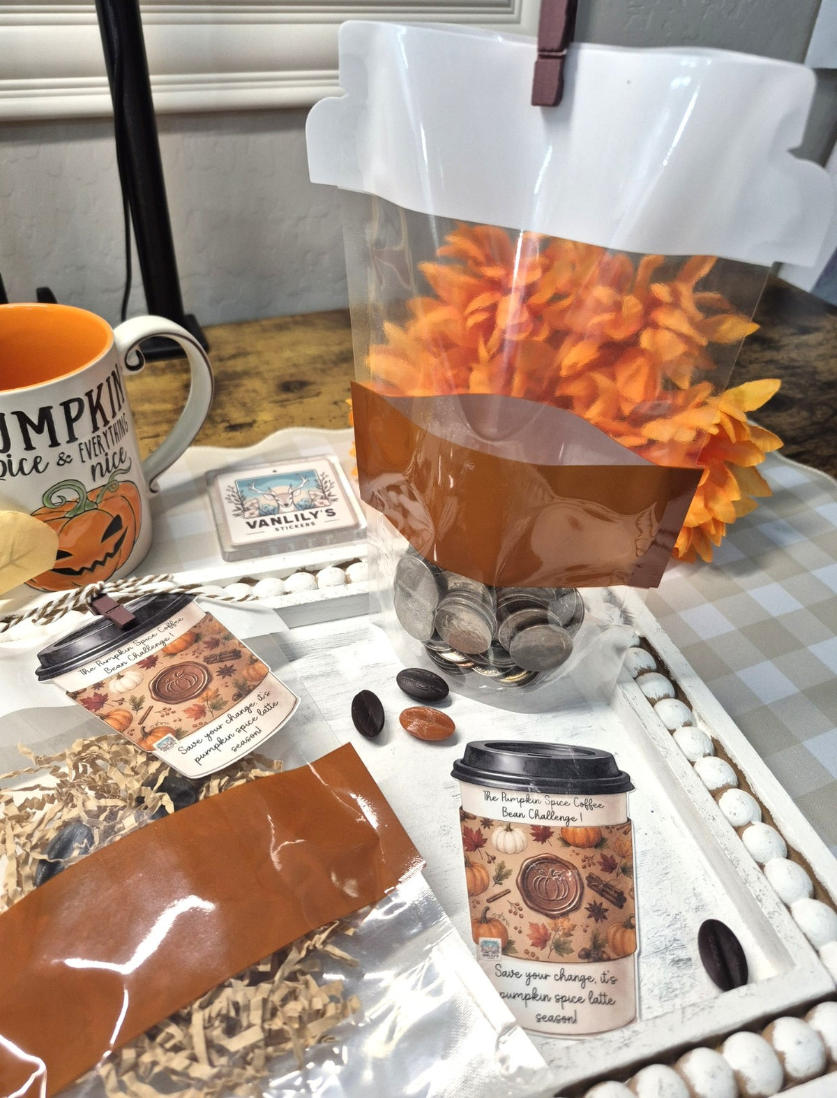 Pumpkin Spice Coffee Bean Savings Challenge