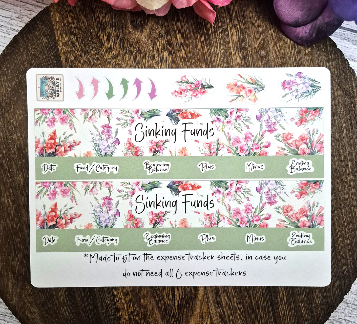 TBM BBP Workbook Sticker Kit, August Gladiolus, Birth Month Flower