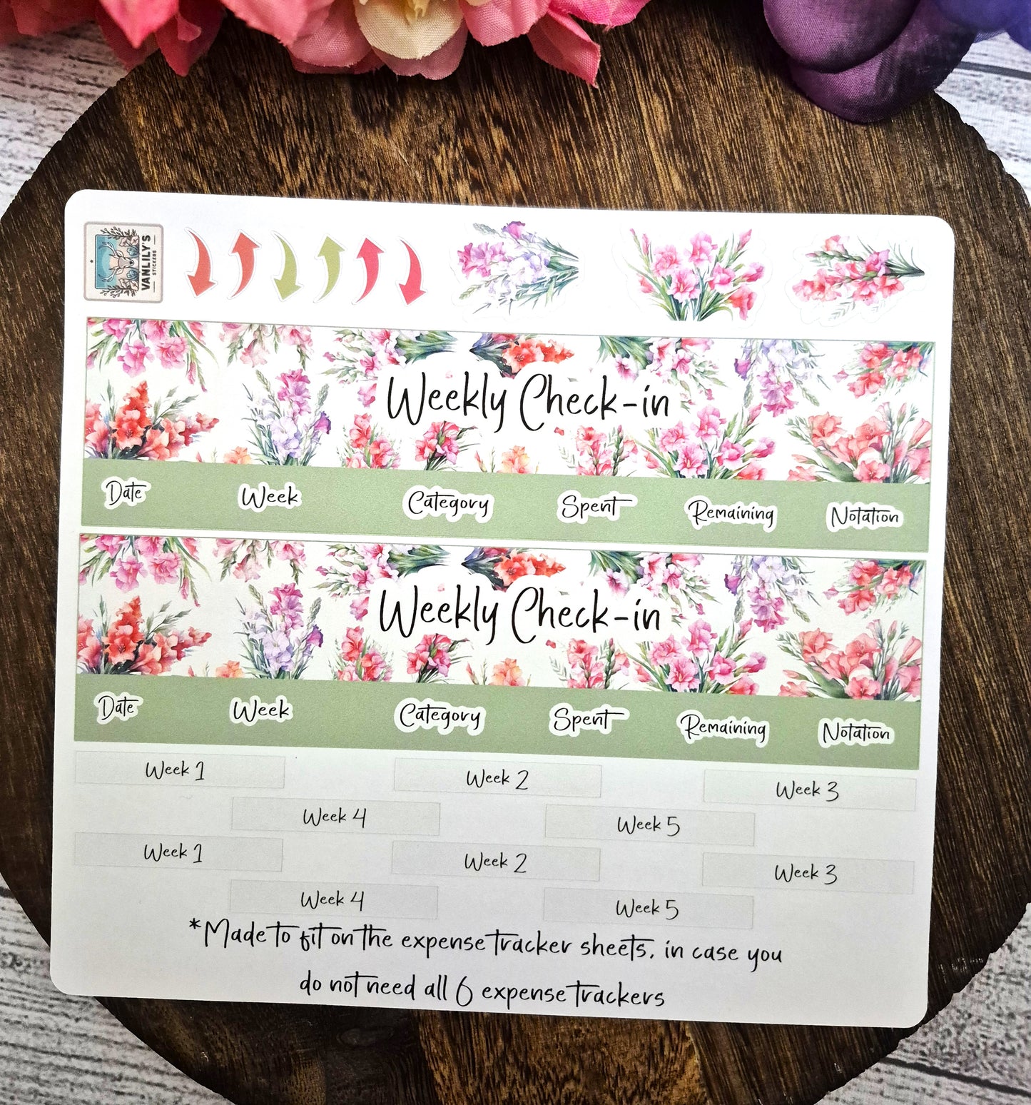 TBM BBP Workbook Sticker Kit, August Gladiolus, Birth Month Flower