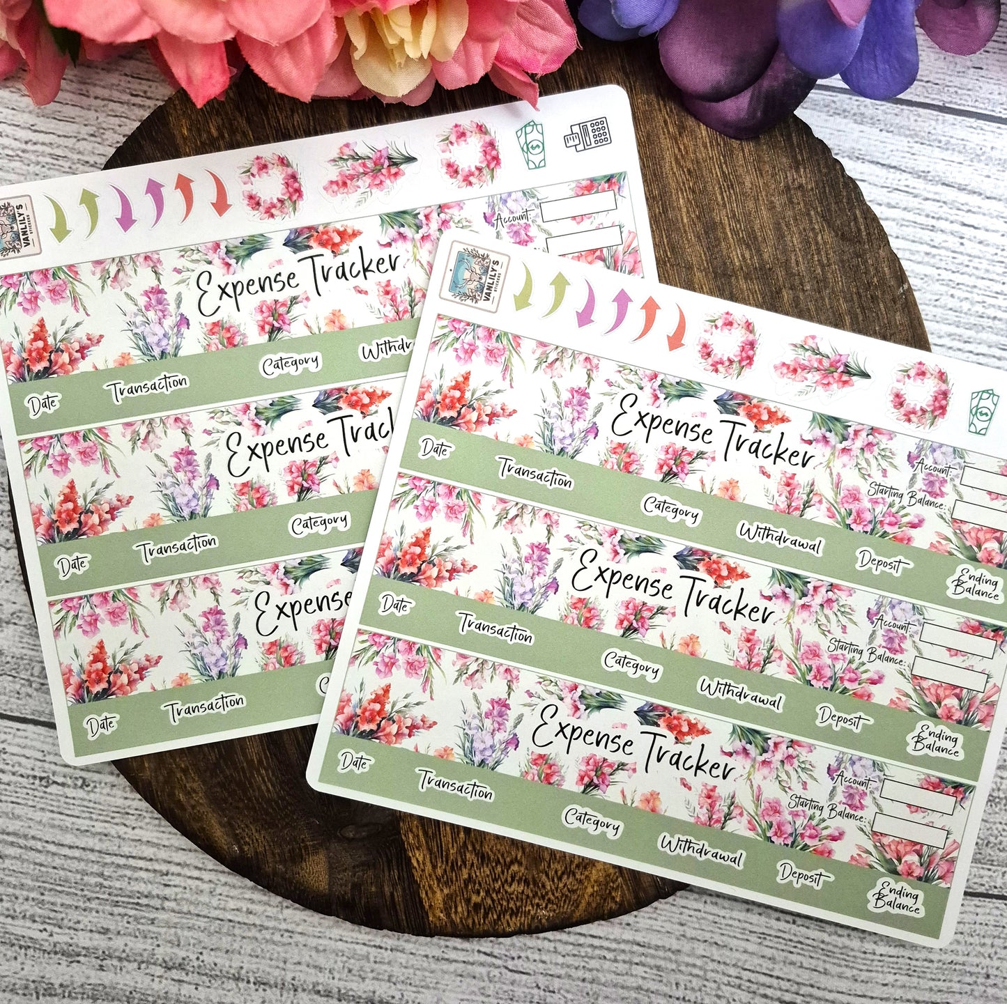 TBM BBP Workbook Sticker Kit, August Gladiolus, Birth Month Flower