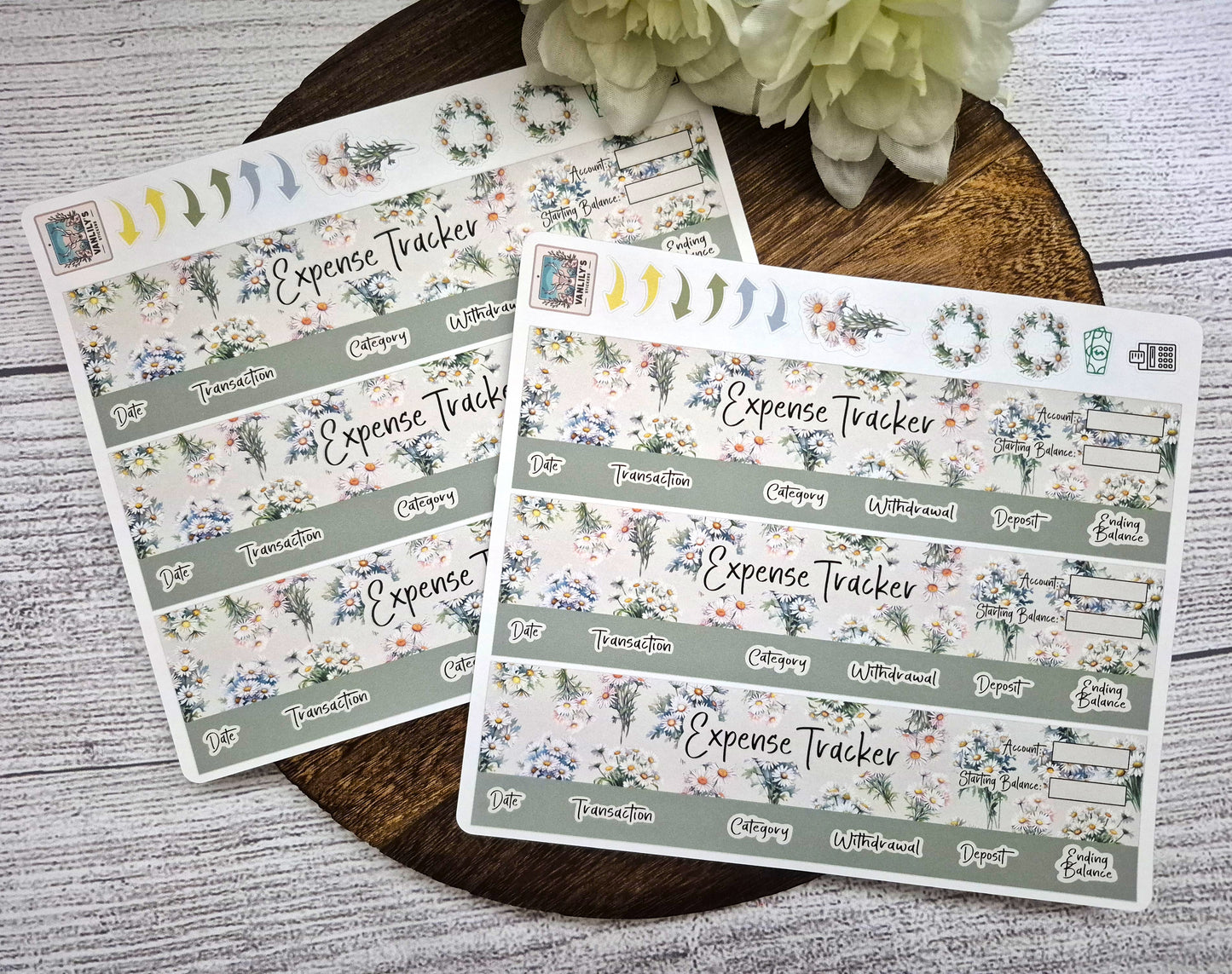 TBM BBP Workbook Sticker Kit, April Daisies, Birth Month Flower