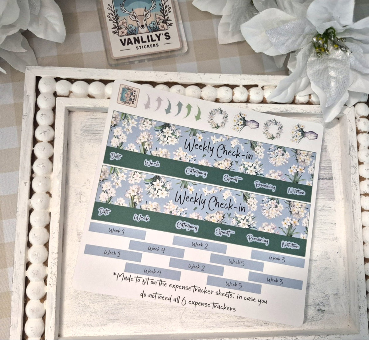 TBM BBP Workbook Sticker Kit, December Narcissus, Birth Month Flower
