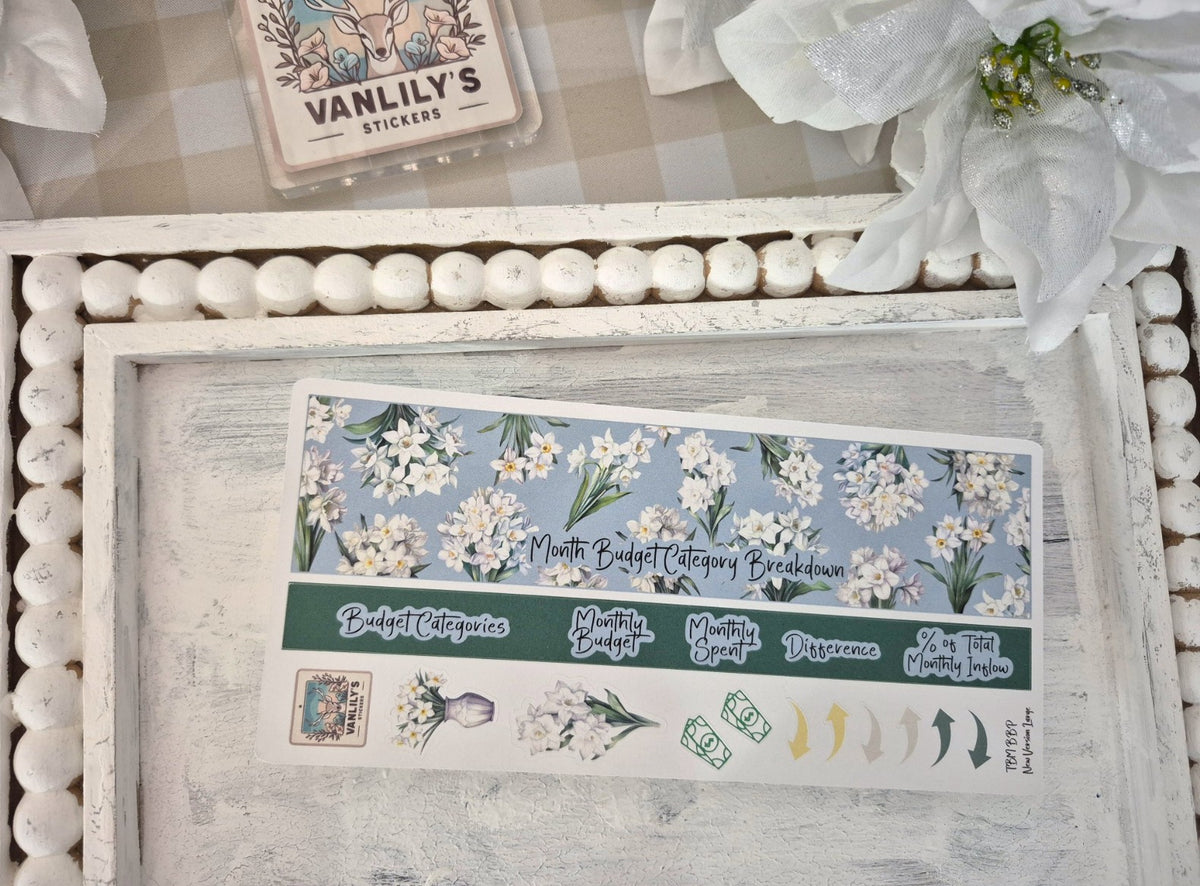 TBM BBP Workbook Sticker Kit, December Narcissus, Birth Month Flower
