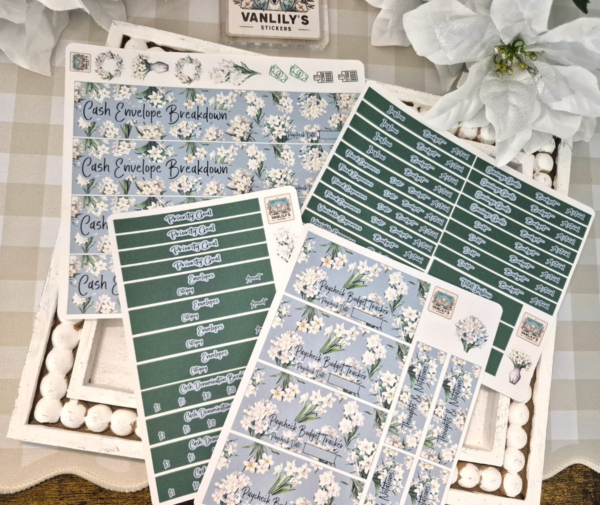 TBM BBP Workbook Sticker Kit, December Narcissus, Birth Month Flower