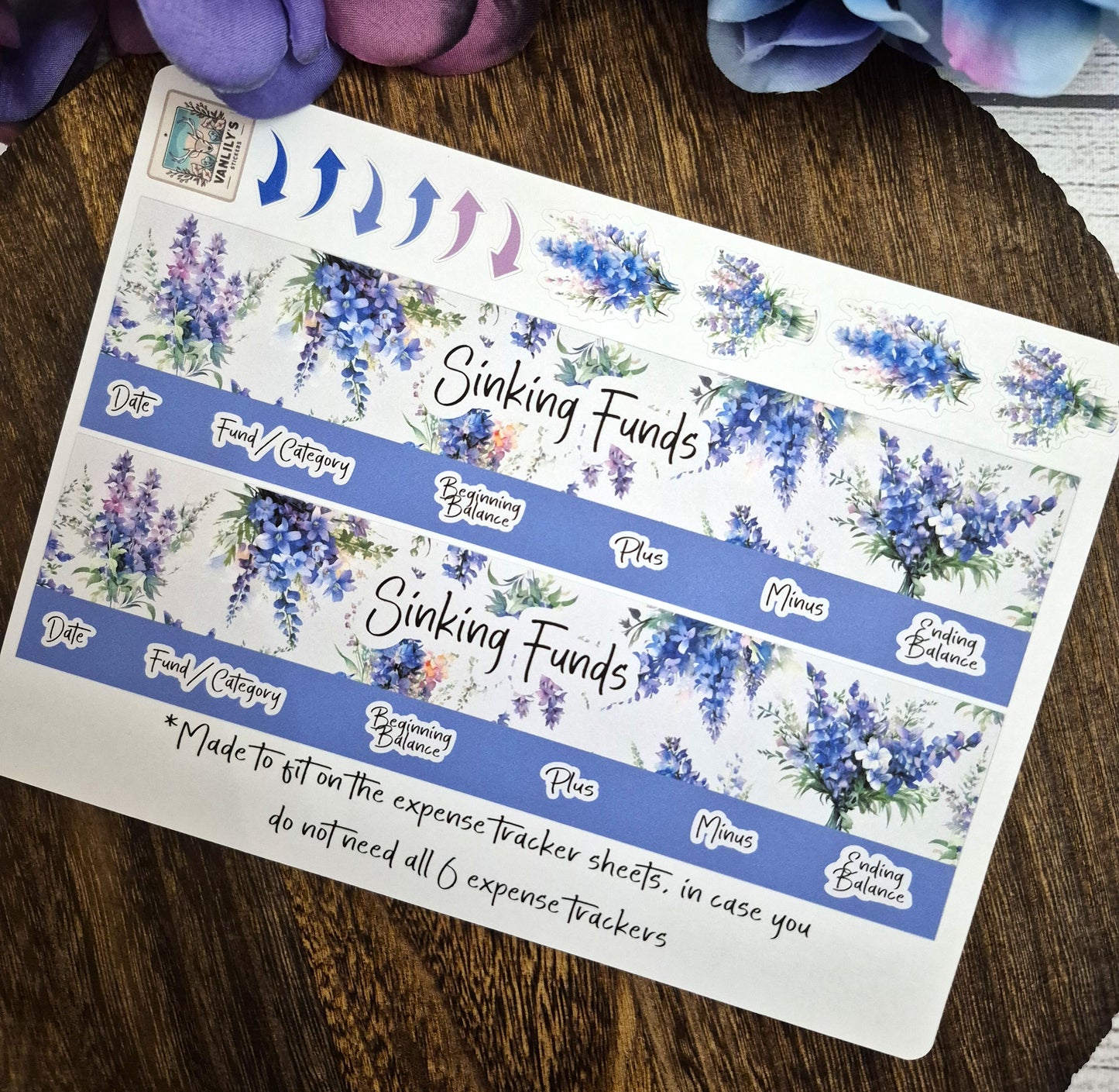 TBM BBP Workbook Sticker Kit, July Larkspur, Birth Month Flower