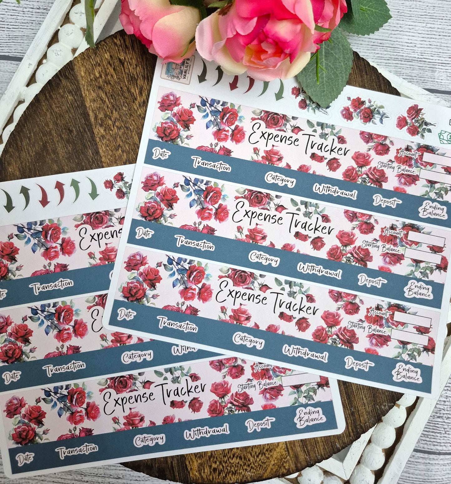TBM BBP Workbook Sticker Kit, June Rose, Birth Month Flower