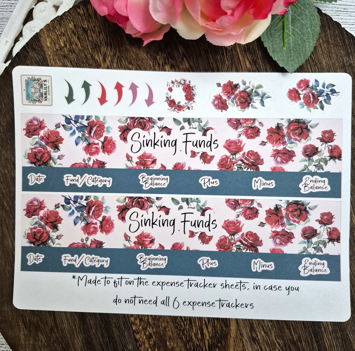 TBM BBP Workbook Sticker Kit, June Rose, Birth Month Flower