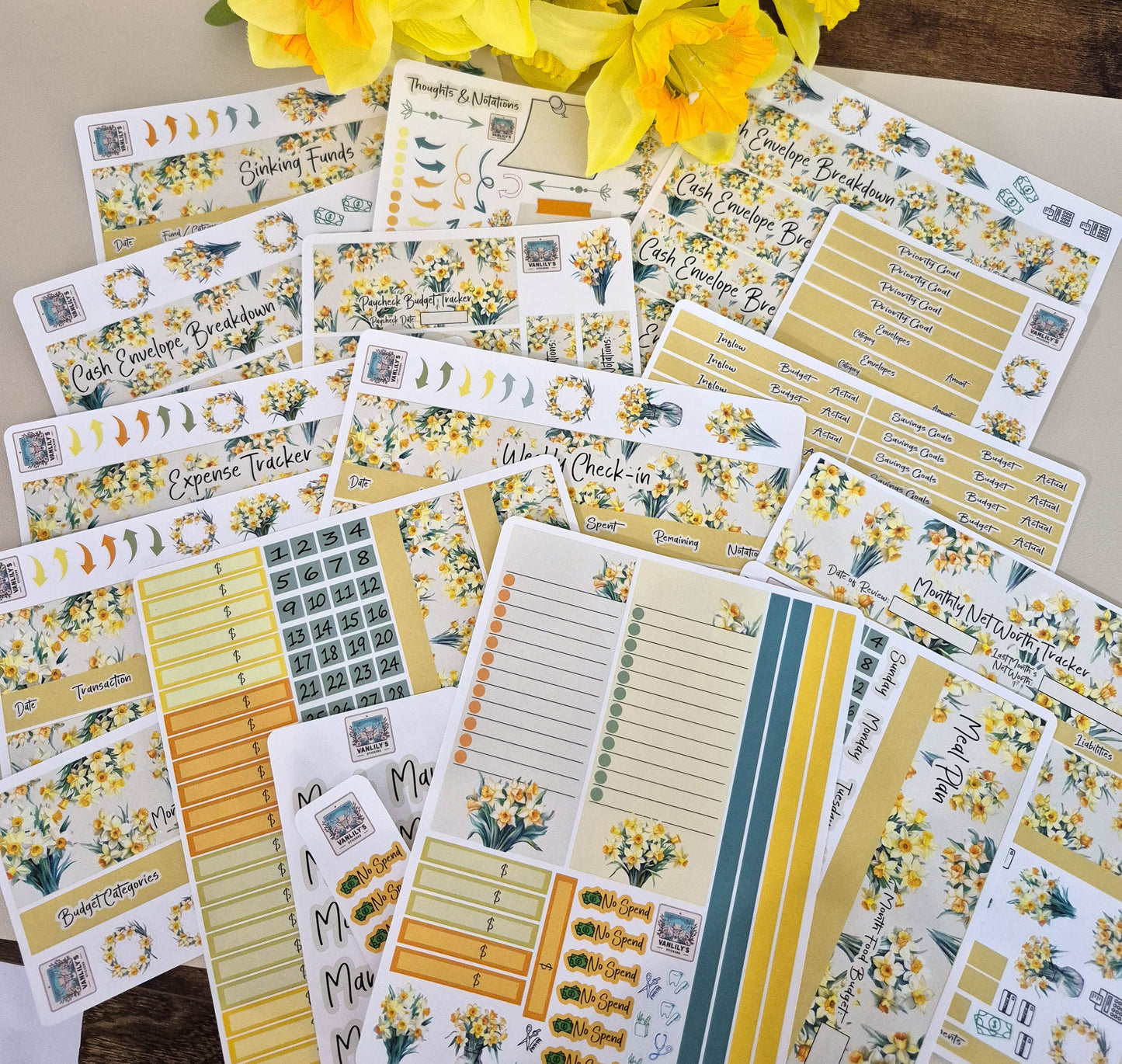 TBM BBP Workbook Sticker Kit, 12 or 6 Month Bundle, Birth Month Flowers Theme