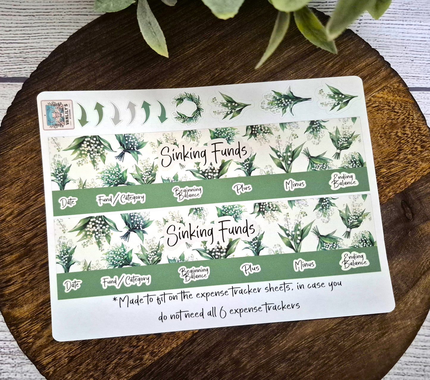 TBM BBP Workbook Sticker Kit, May Lily of the Valley, Birth Month Flower