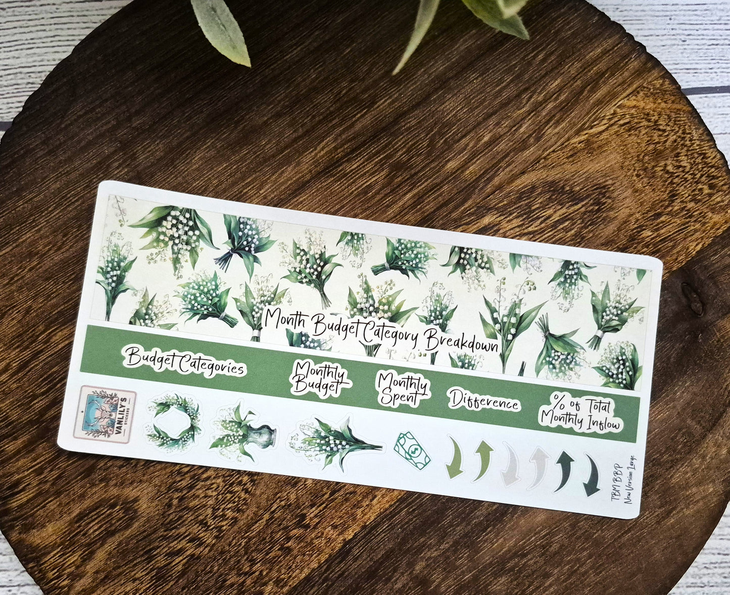 TBM BBP Workbook Sticker Kit, May Lily of the Valley, Birth Month Flower