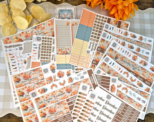 TBM BBP Workbook Sticker Kit, November Chrysanthemum , Birth Month Flower
