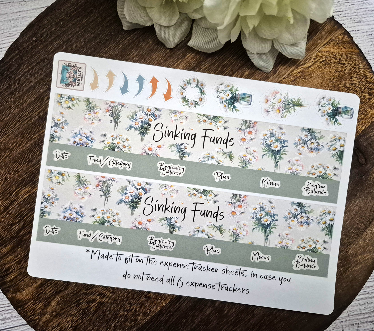 TBM BBP Workbook Sticker Kit, April Daisies, Birth Month Flower