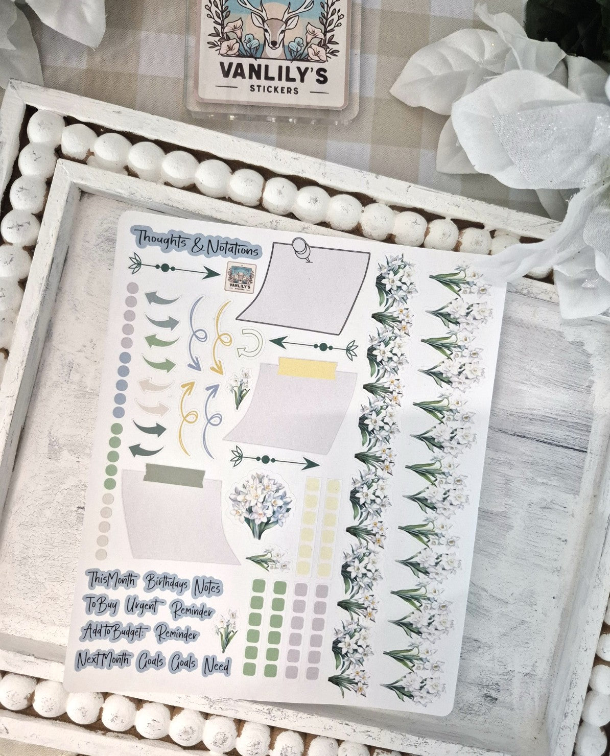 TBM BBP Workbook Sticker Kit, December Narcissus, Birth Month Flower