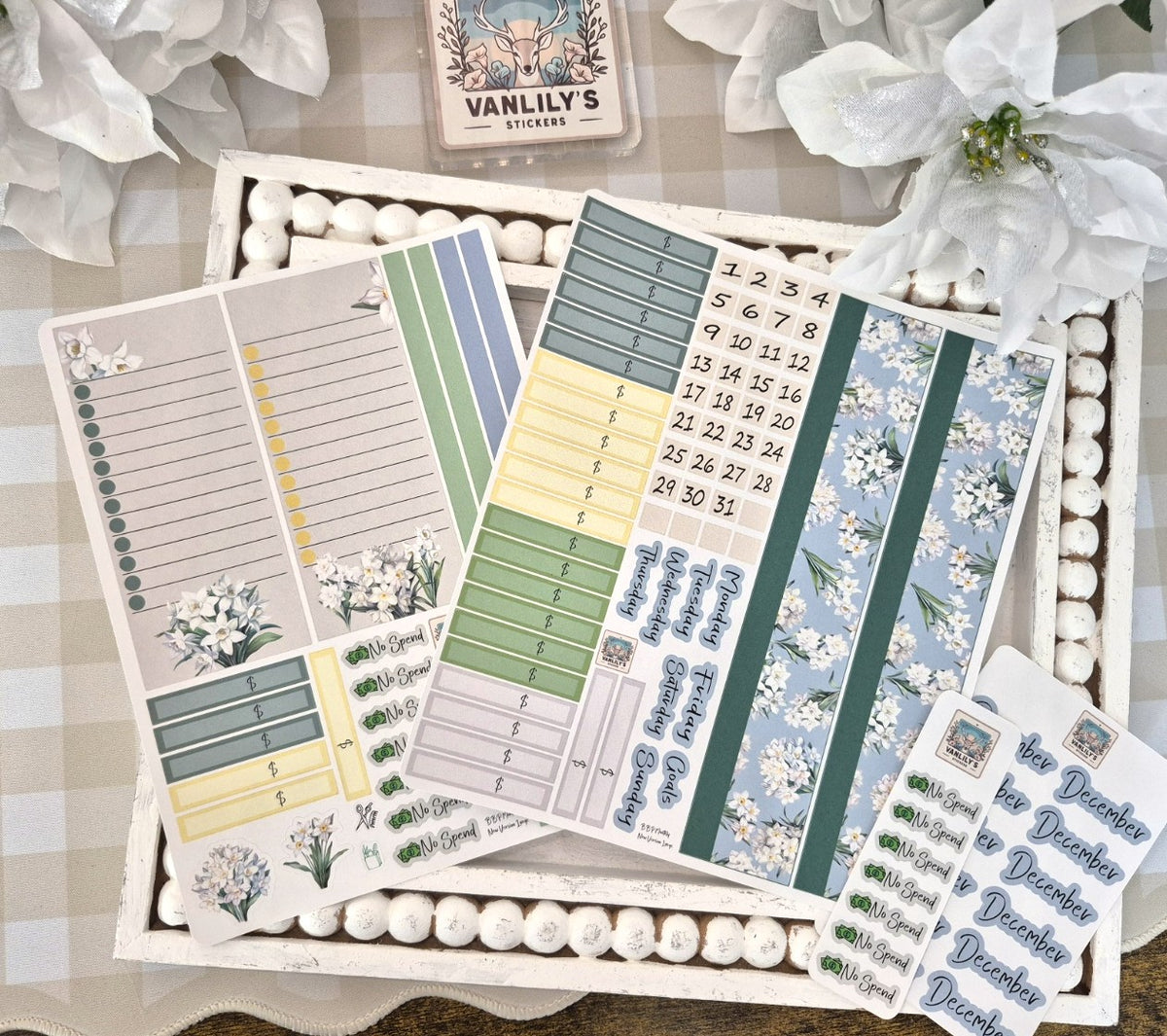 TBM BBP Workbook Sticker Kit, December Narcissus, Birth Month Flower