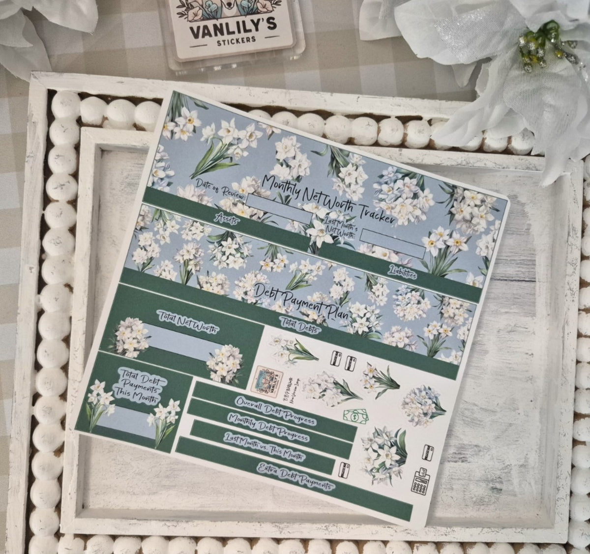 TBM BBP Workbook Sticker Kit, December Narcissus, Birth Month Flower