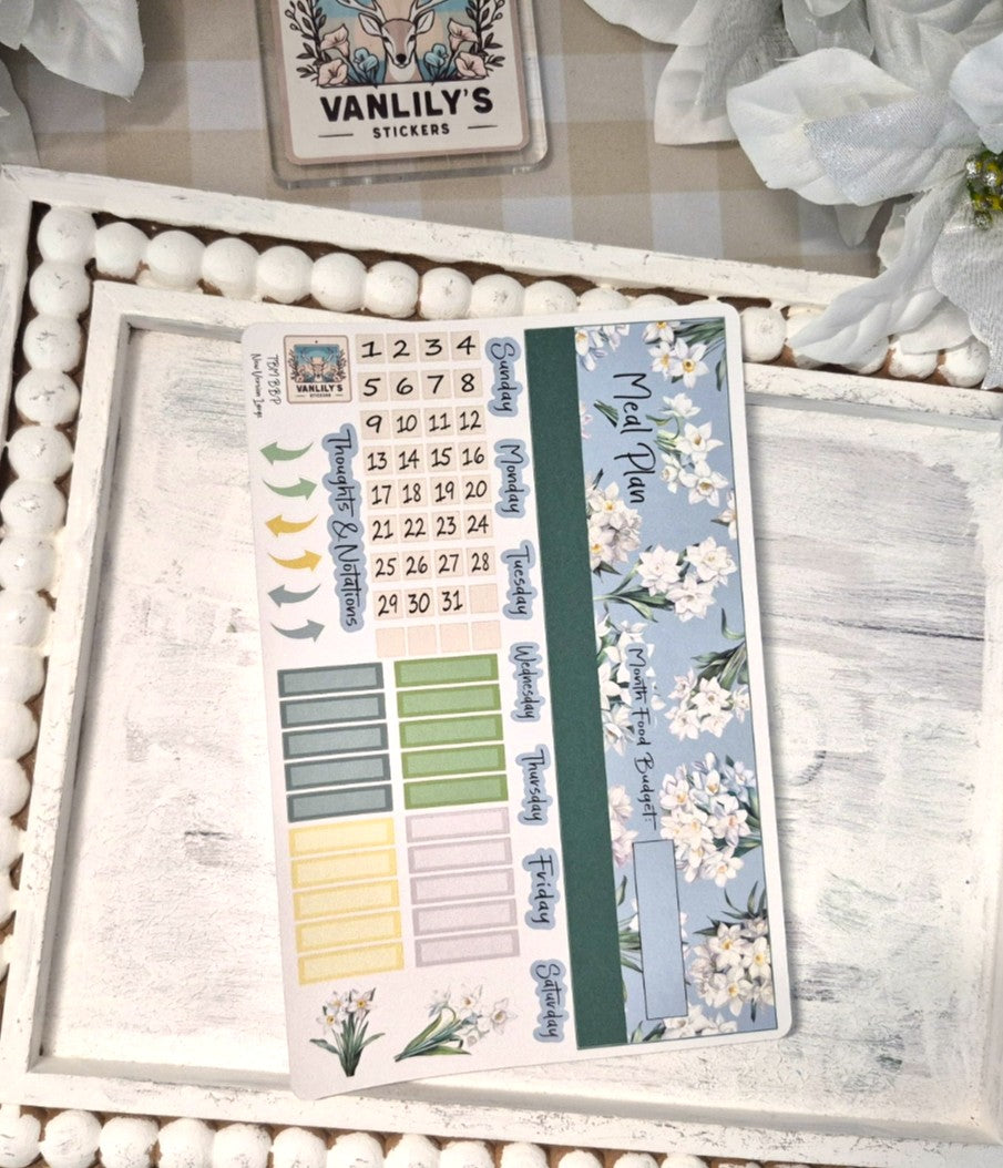 TBM BBP Workbook Sticker Kit, December Narcissus, Birth Month Flower