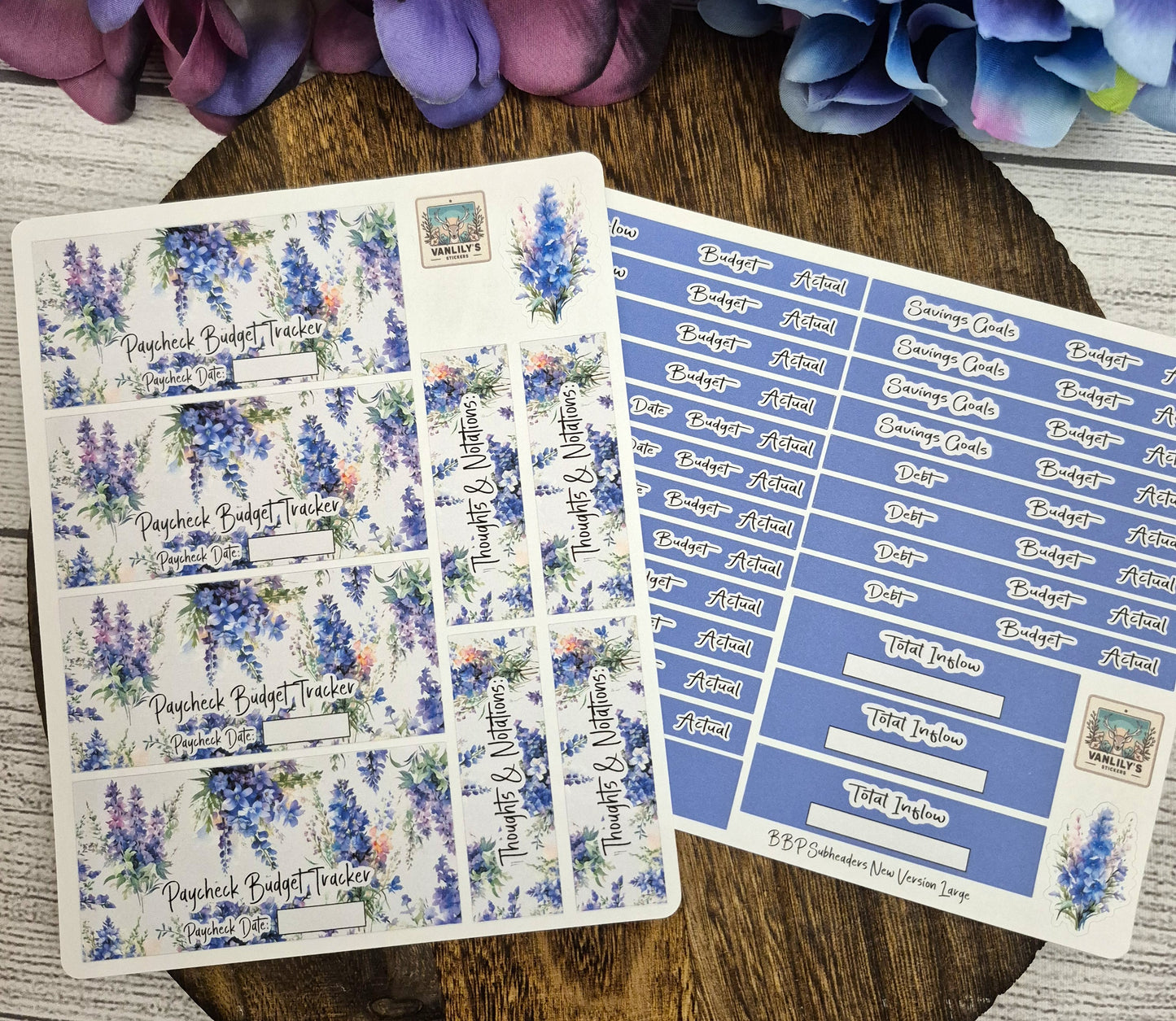 TBM BBP Workbook Sticker Kit, July Larkspur, Birth Month Flower