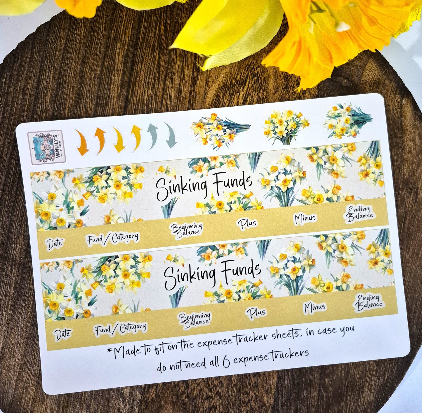 TBM BBP Workbook Sticker Kit, March Daffodils, Birth Month Flower