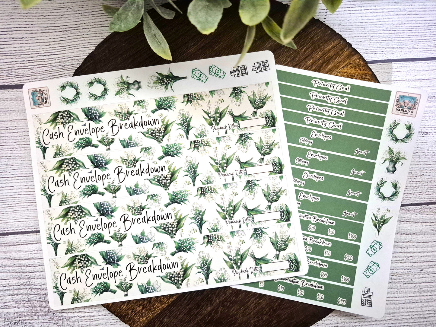 TBM BBP Workbook Sticker Kit, May Lily of the Valley, Birth Month Flower