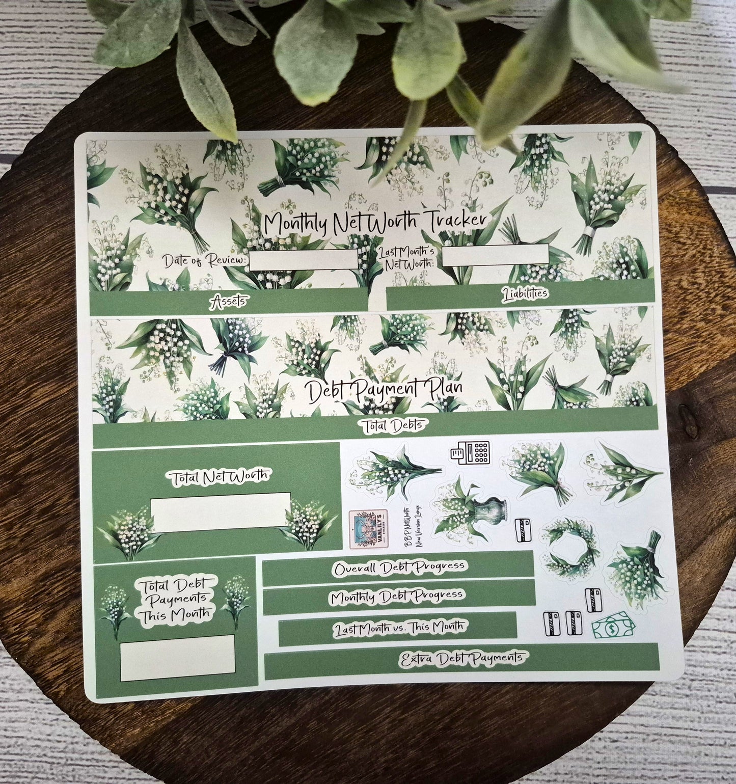 TBM BBP Workbook Sticker Kit, May Lily of the Valley, Birth Month Flower