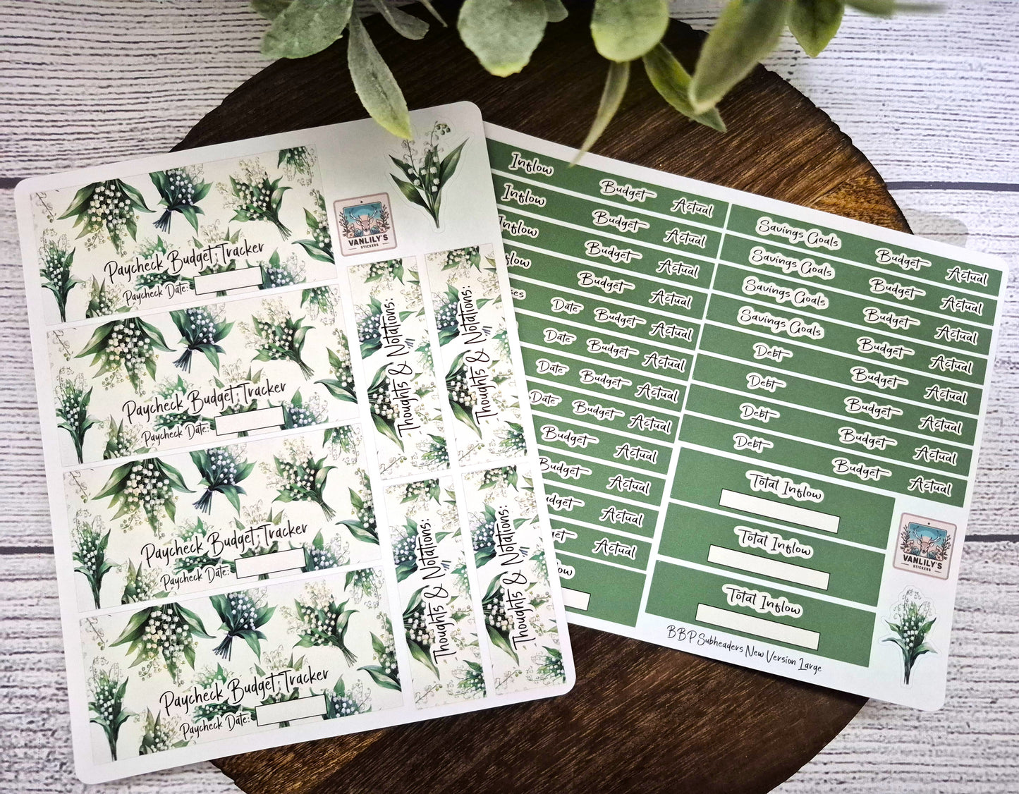 TBM BBP Workbook Sticker Kit, May Lily of the Valley, Birth Month Flower