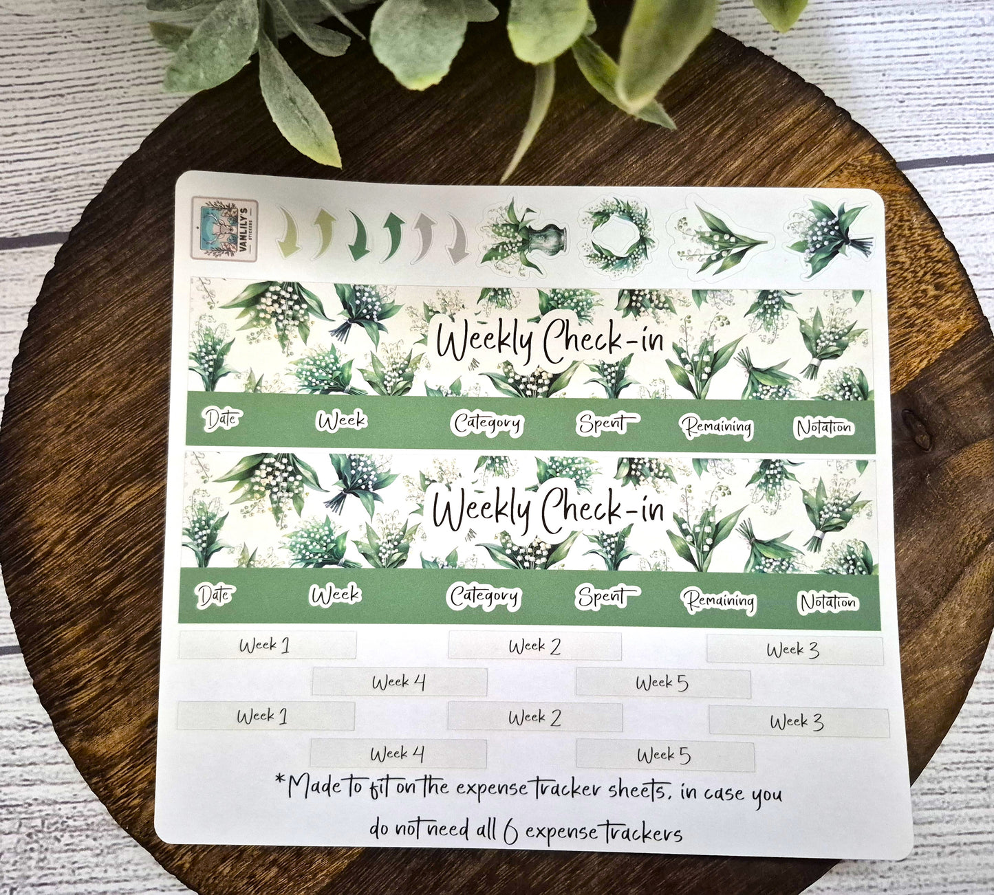 TBM BBP Workbook Sticker Kit, May Lily of the Valley, Birth Month Flower