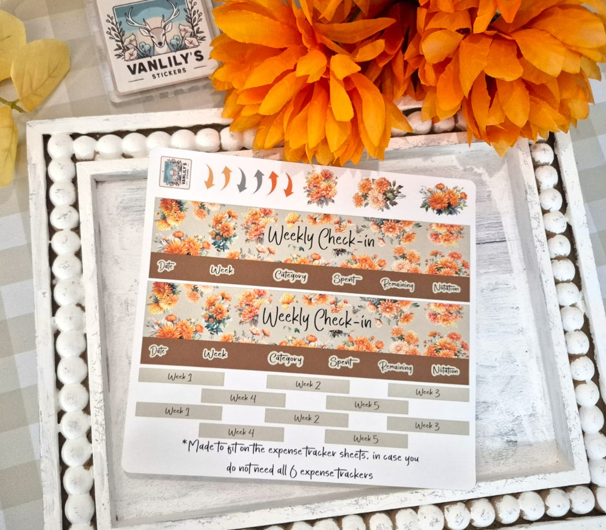 TBM BBP Workbook Sticker Kit, November Chrysanthemum , Birth Month Flower