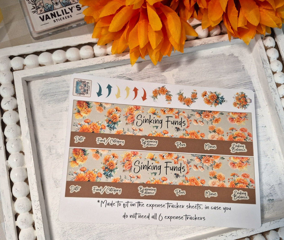 TBM BBP Workbook Sticker Kit, November Chrysanthemum , Birth Month Flower