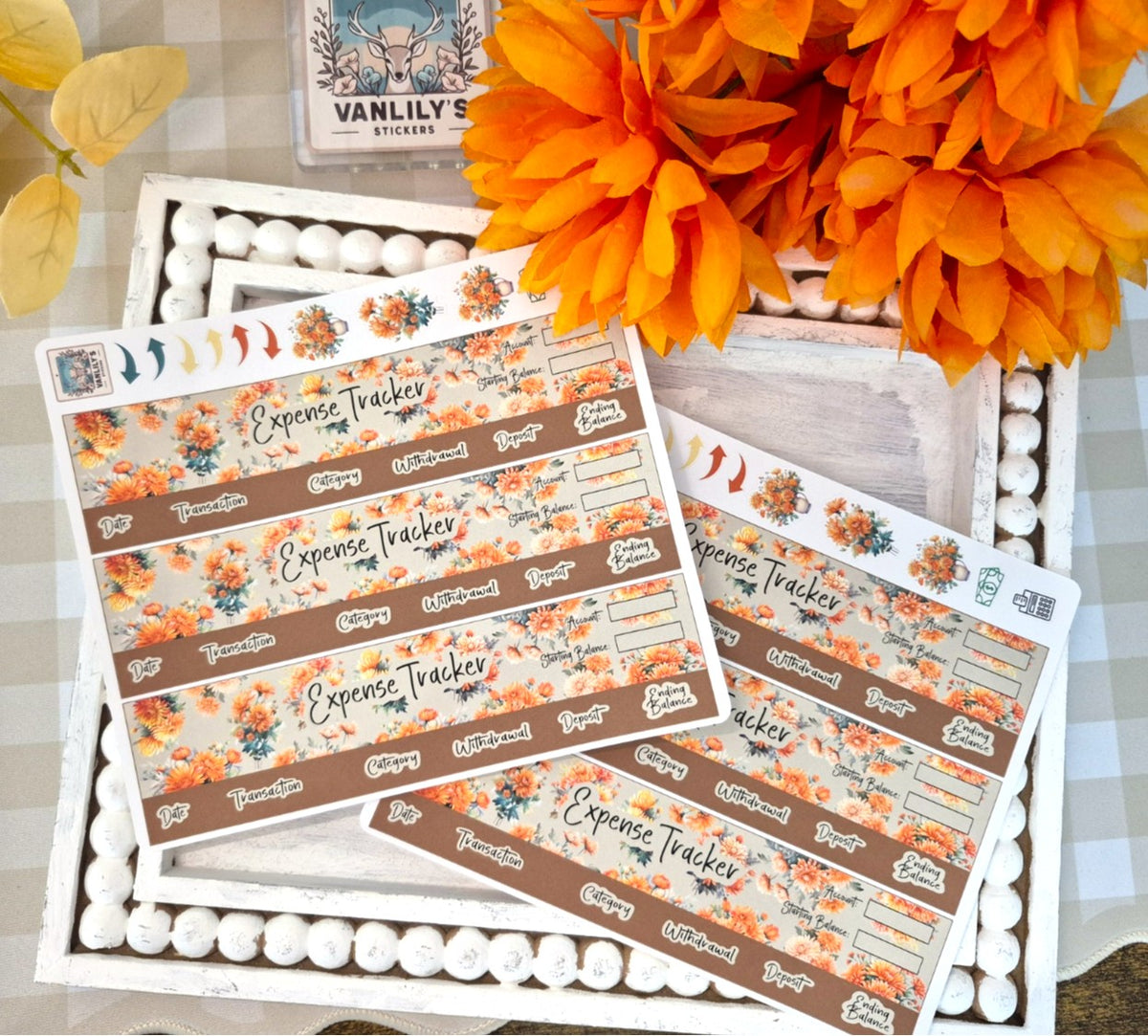 TBM BBP Workbook Sticker Kit, November Chrysanthemum , Birth Month Flower