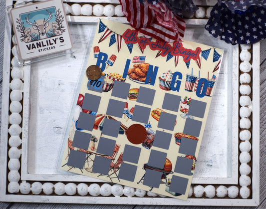 4th of July Bingo Scratch Off Savings Challenge | Patriotic Budget Game | Cash Envelope Savings Challenge | Red White & Blue Tracker