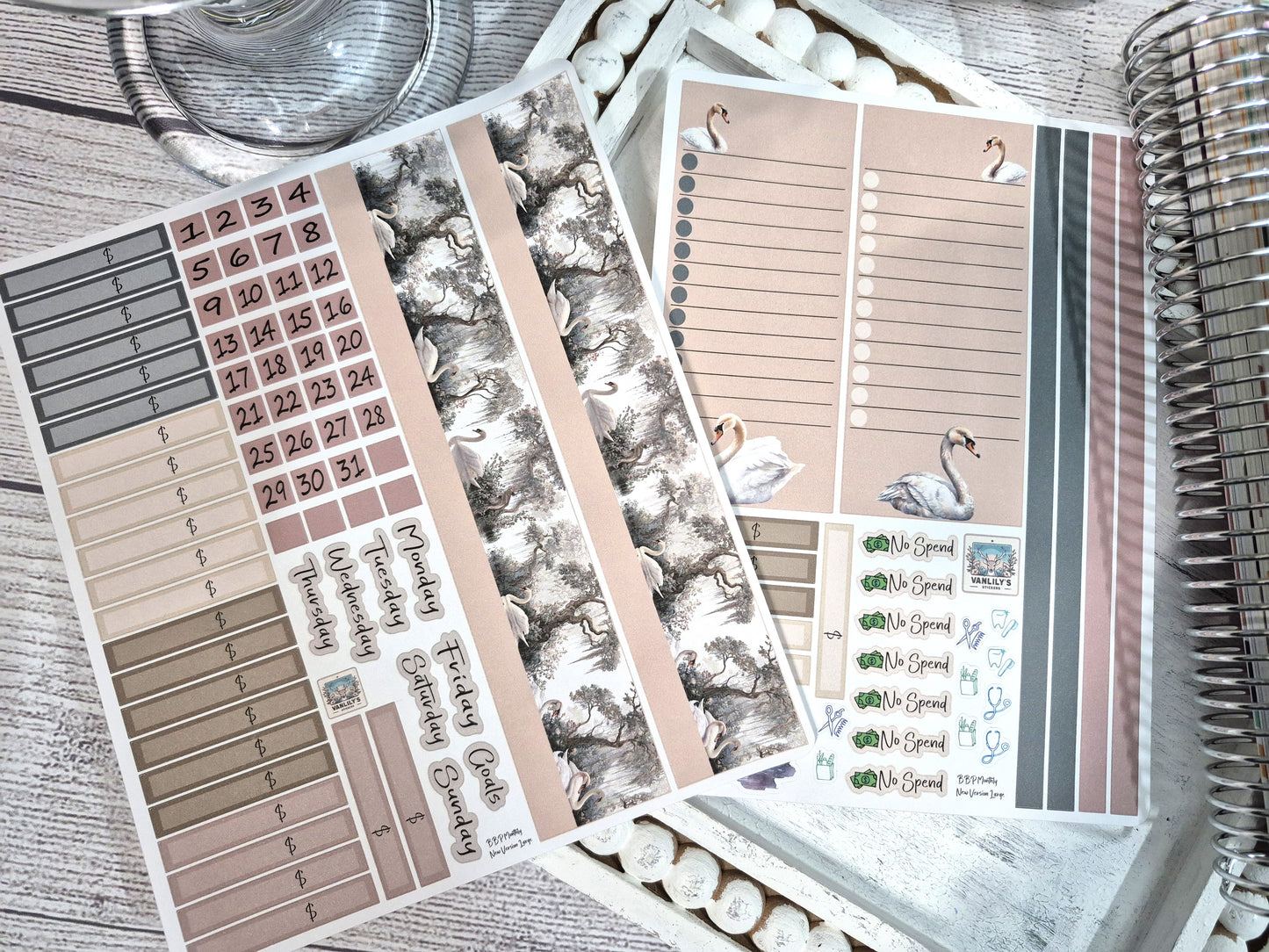 TBM BBP Workbook Sticker Kit, Enchanted Swans
