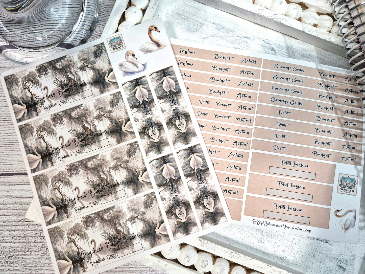 TBM BBP Workbook Sticker Kit, Enchanted Swans