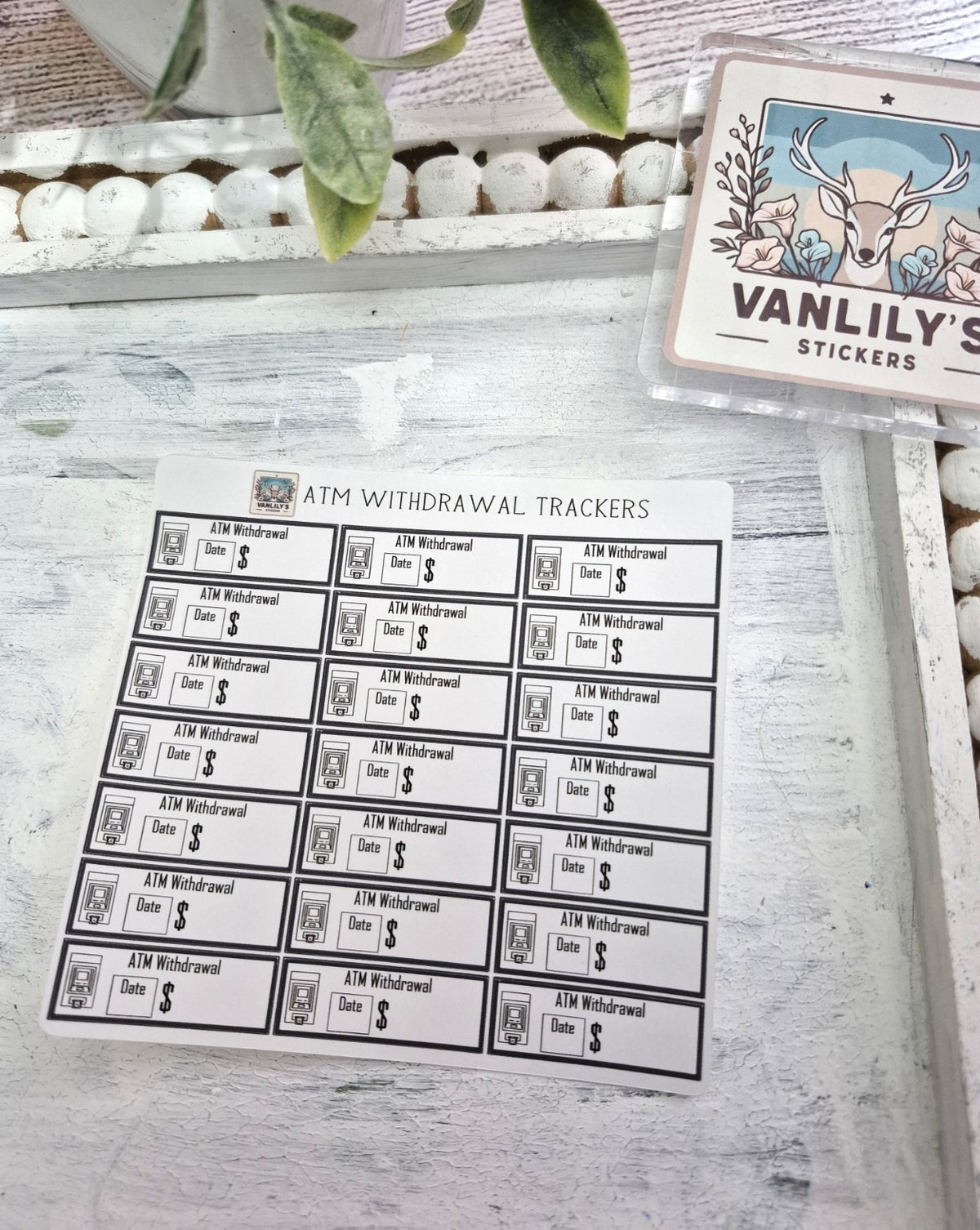 ATM Withdrawal Tracker Icon Sticker Sheet
