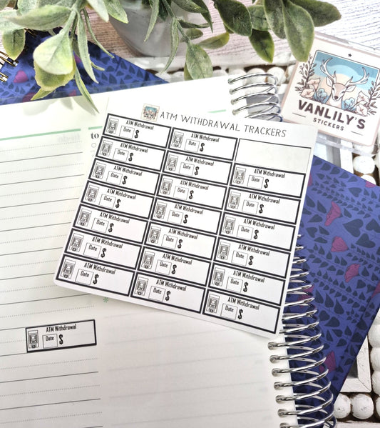 ATM Withdrawal Tracker Icon Sticker Sheet