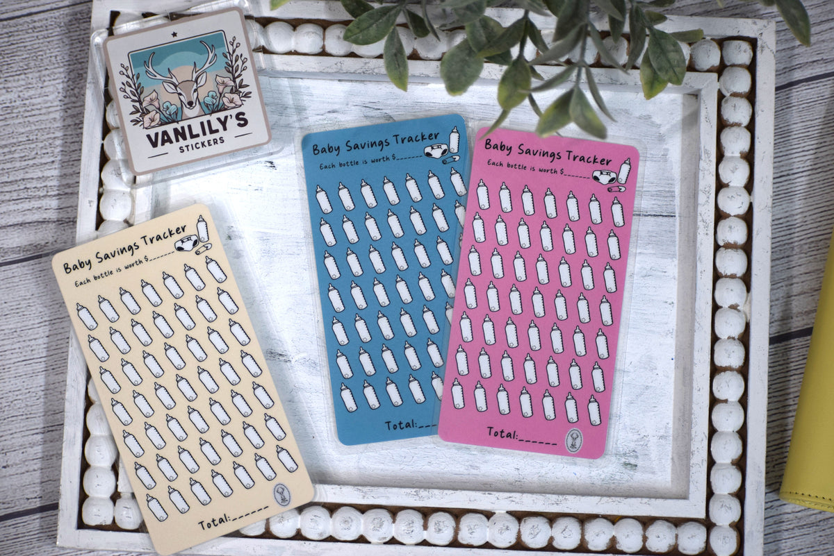 Baby Savings Tracker | A6 Laminated Budget Binder Insert | Cash Envelope Budgeting | Baby Fund Challenge
