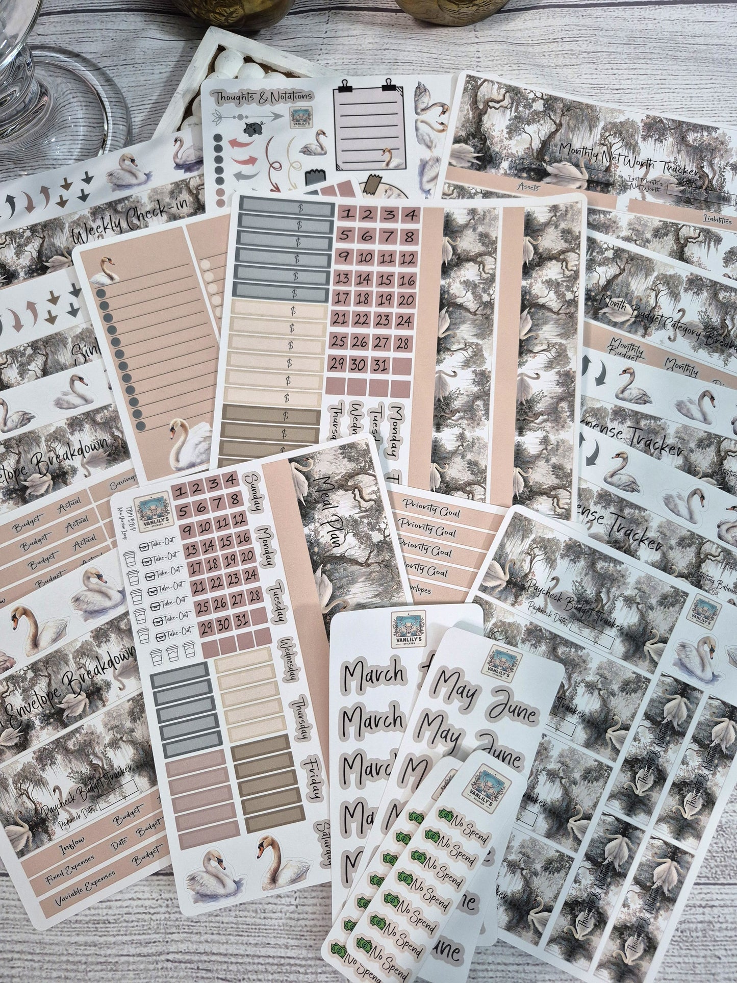 TBM BBP Workbook Sticker Kit, Enchanted Swans