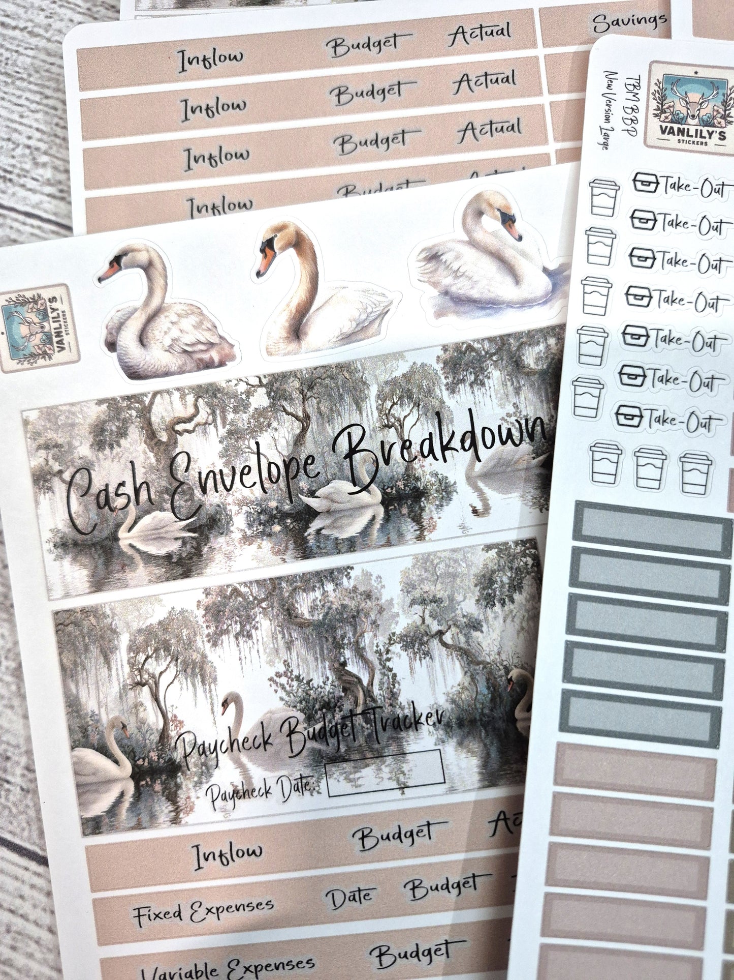 TBM BBP Workbook Sticker Kit, Enchanted Swans