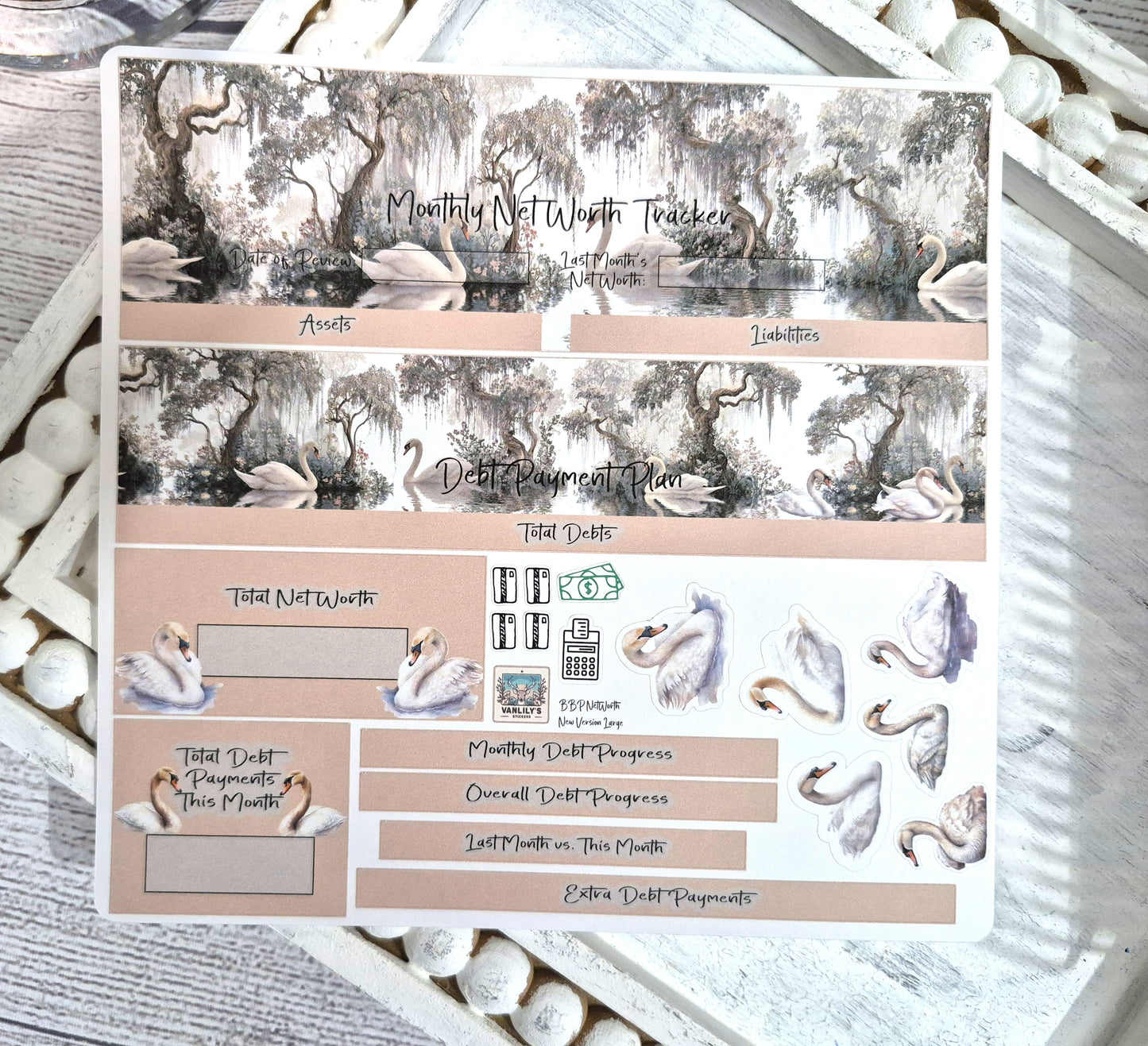 TBM BBP Workbook Sticker Kit, Enchanted Swans