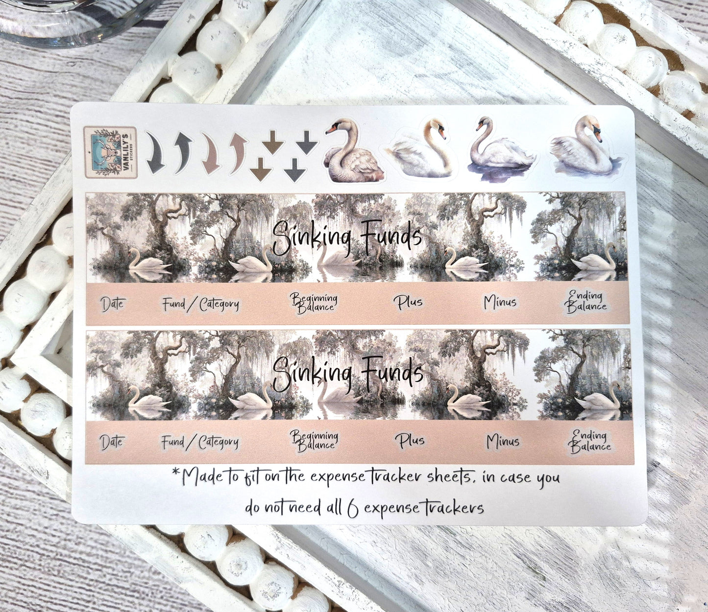 TBM BBP Workbook Sticker Kit, Enchanted Swans