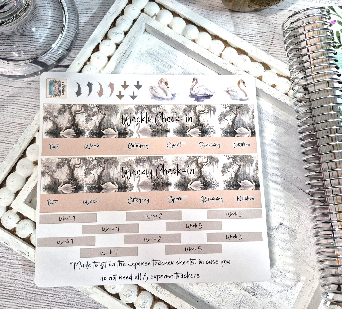 TBM BBP Workbook Sticker Kit, Enchanted Swans