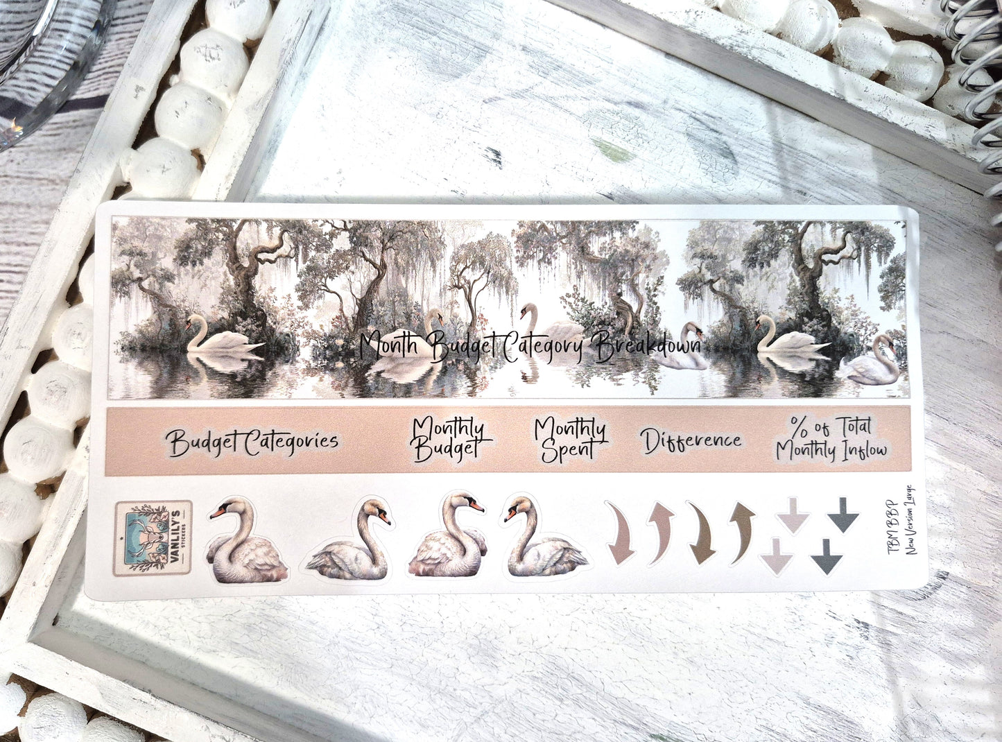 TBM BBP Workbook Sticker Kit, Enchanted Swans
