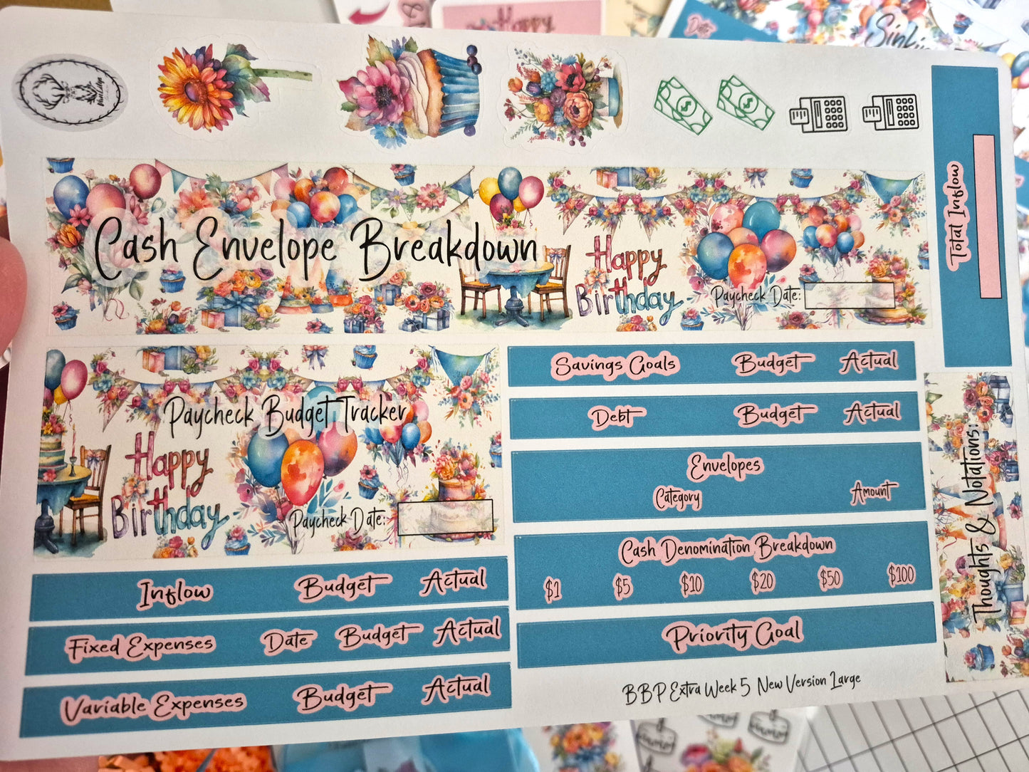 TBM BBP Workbook Sticker Kit, Birthday Box!
