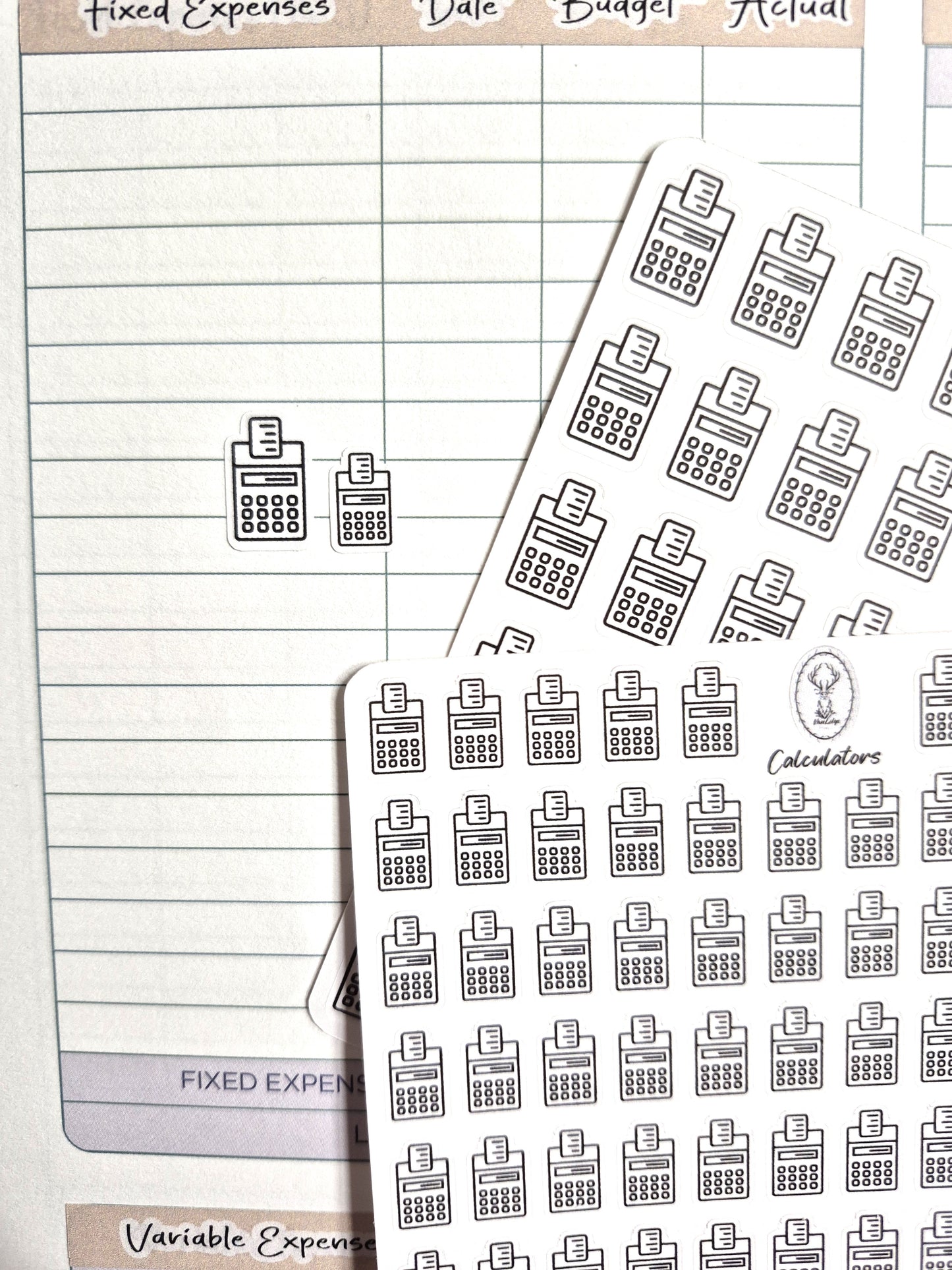 Icon Sticker Sheet, Calculators