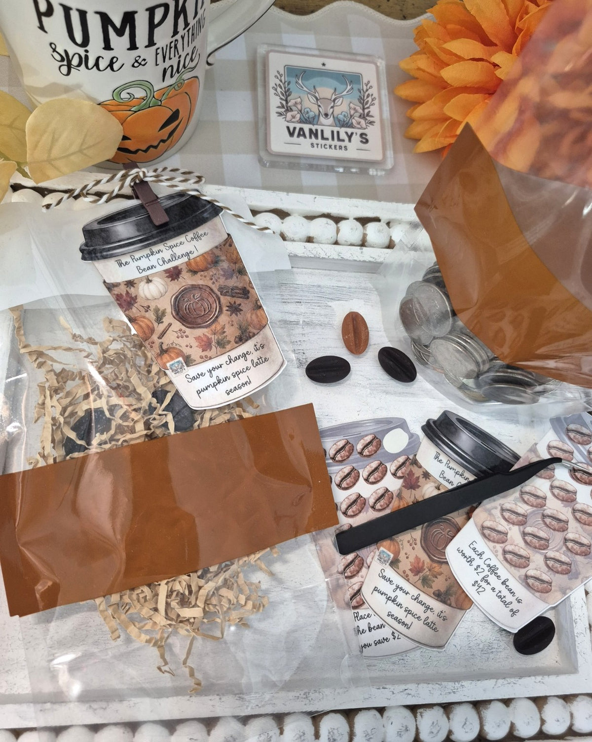 Pumpkin Spice Coffee Bean Savings Challenge