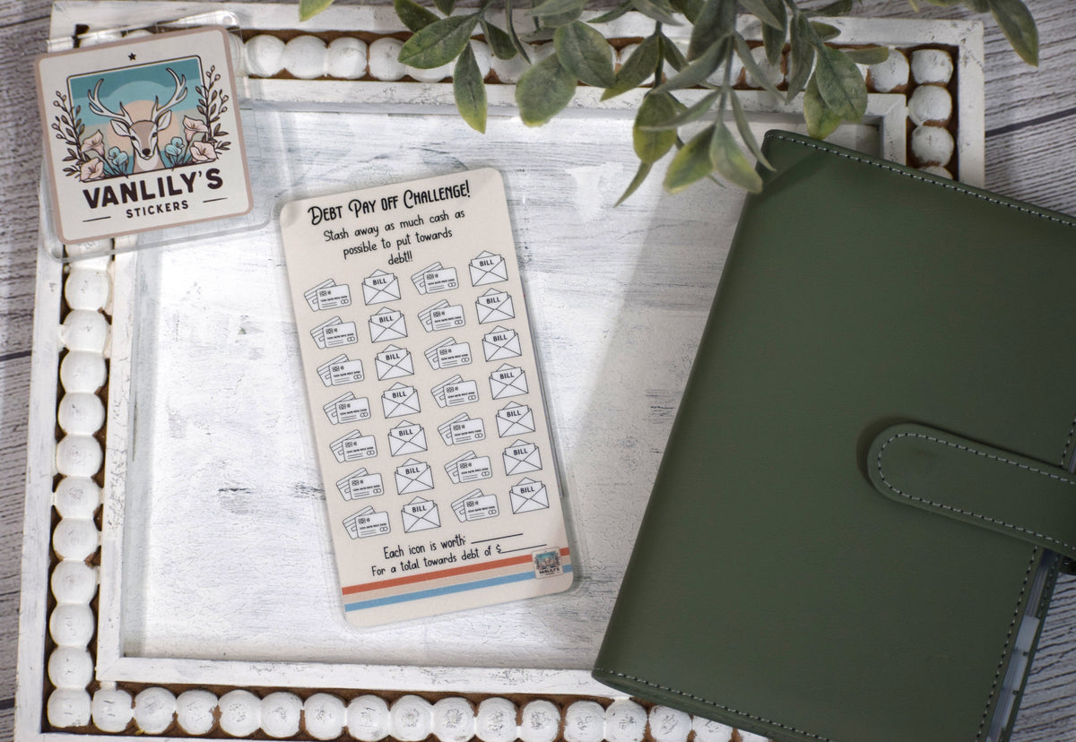 Debt Pay Off Savings Challenge | A6 Laminated Savings Tracker | Budget Binder Insert for Sinking Funds & Debt Goals