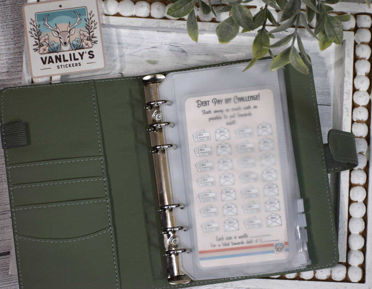 Debt Pay Off Savings Challenge | A6 Laminated Savings Tracker | Budget Binder Insert for Sinking Funds & Debt Goals