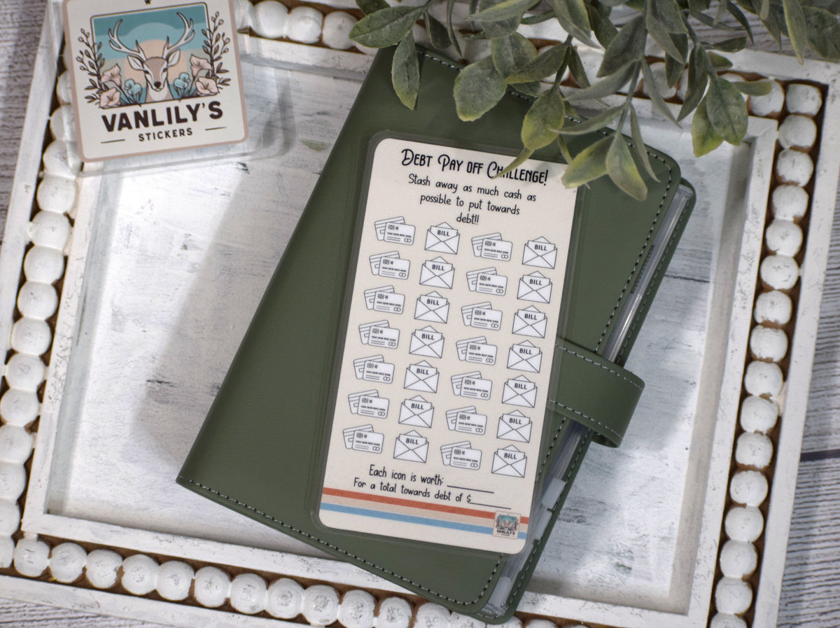Debt Pay Off Savings Challenge | A6 Laminated Savings Tracker | Budget Binder Insert for Sinking Funds & Debt Goals