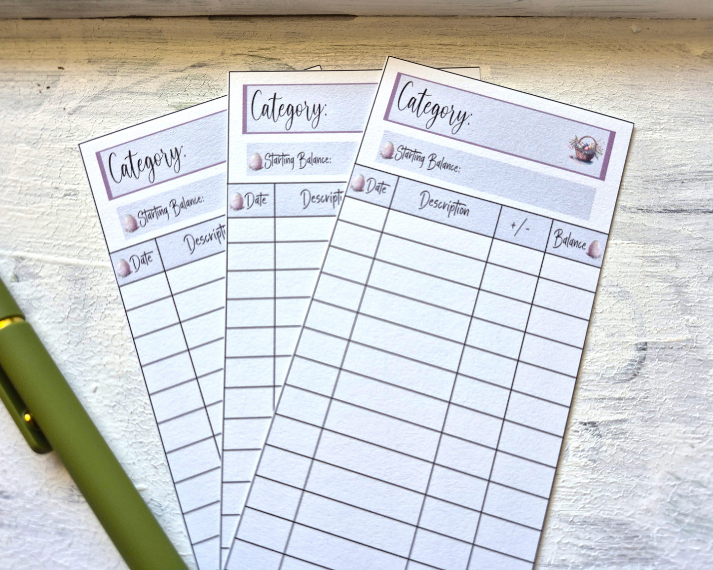 Cash Envelope Tracker Inserts | A6 Envelope Trackers | Cash Envelope Budget System | Easter Theme